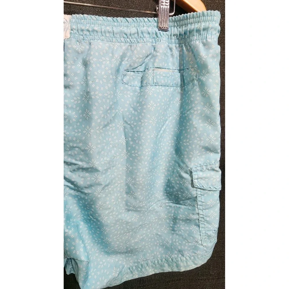 Spicy Tuna Blue Lined Swim Trunks UV 50+ Sz Lg 5.5